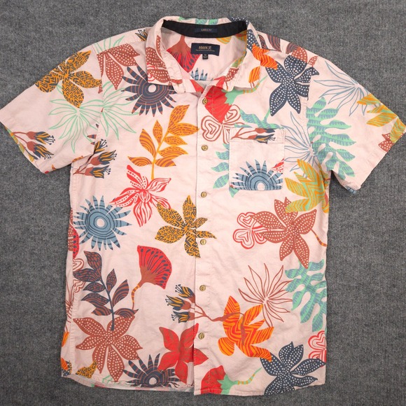 Roark Other - Roark Shirt Mens M Pink Multi Journey Zealandia Floral Classic Fit Short Sleeve